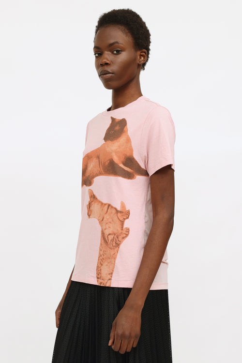 Loewe Pink Animal Print T-Shirt