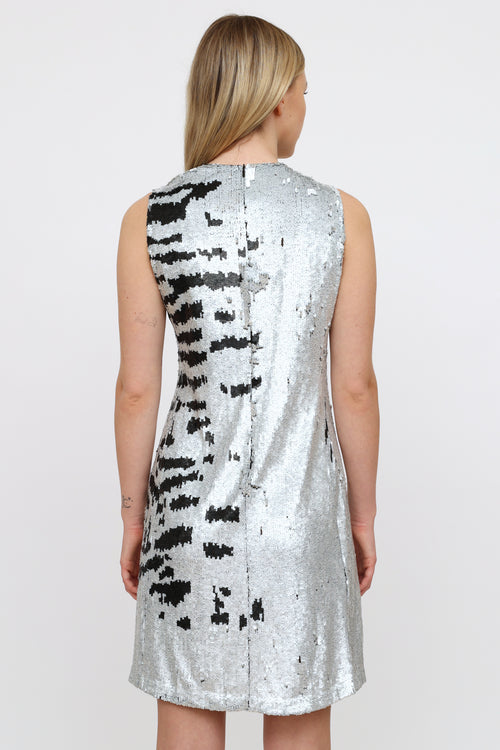 Loewe Black & Silver Sequin Dress