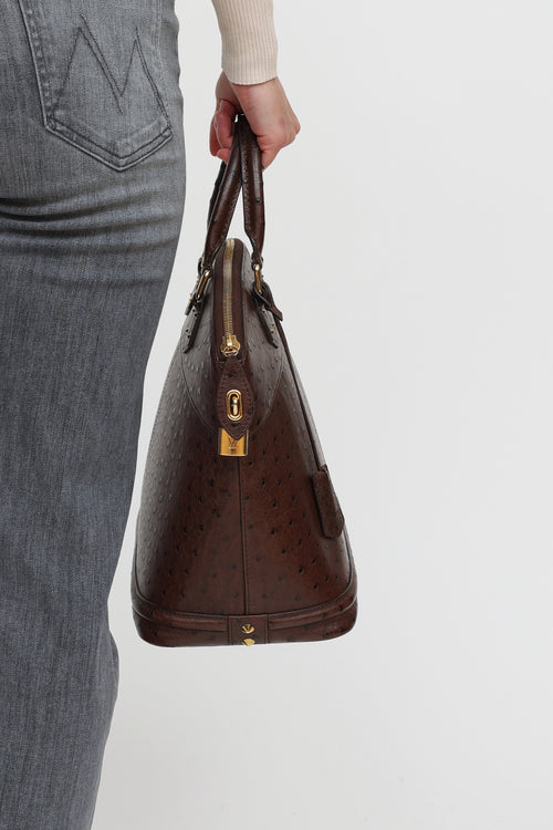 Louis Vuitton Brown Lockit MM Handbag
