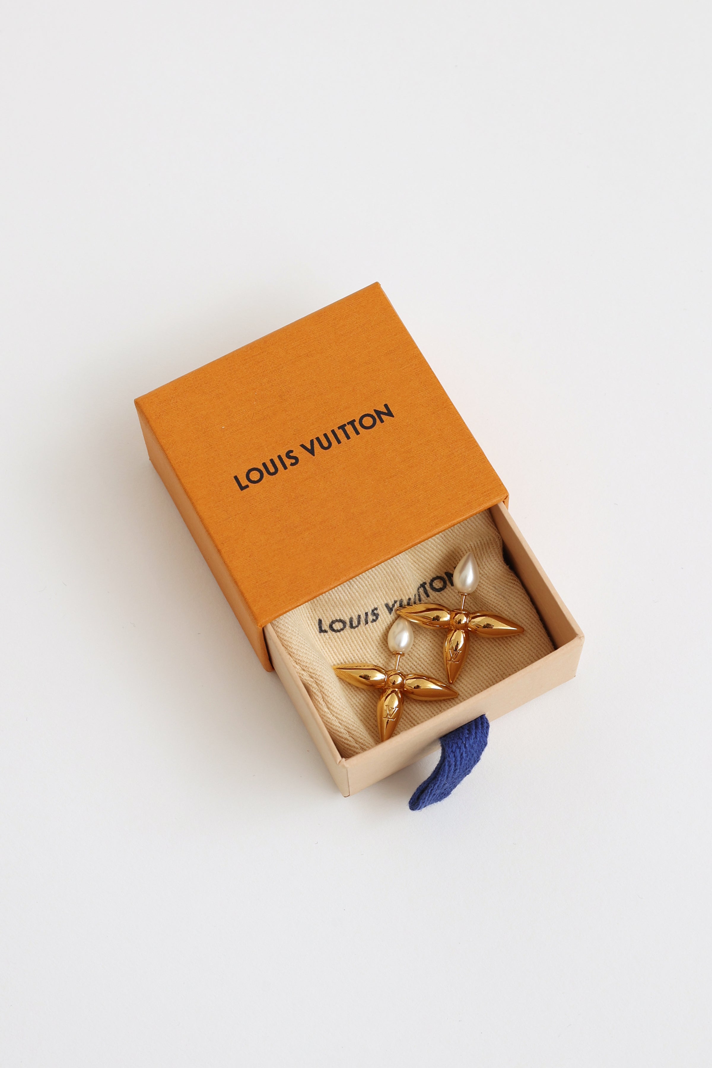 Louis Vuitton Louisette Earrings Palladium Brass