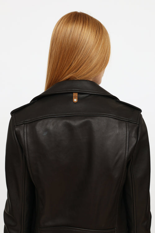 Mackage Black Baya Leather Moto Jacket