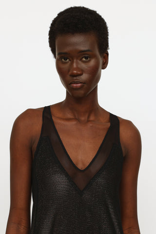 Ann Demeulemeester // Black Chain & Pearl Bead Layered Necklace