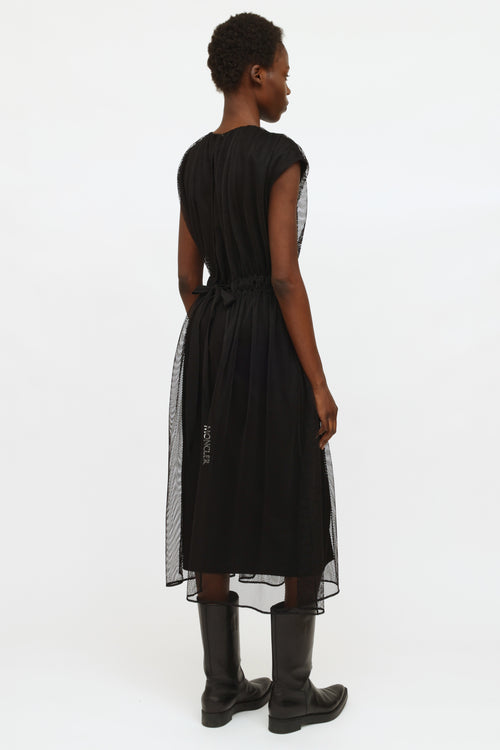 Moncler Black Abito Mesh Dress
