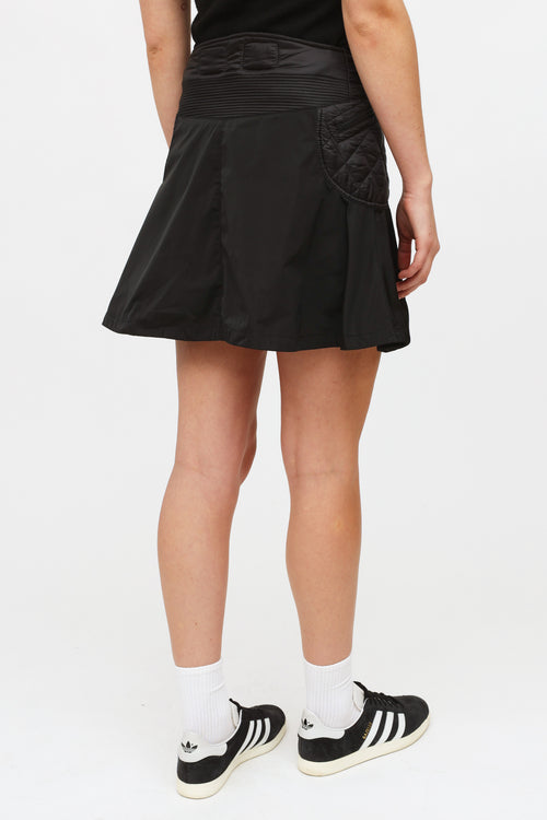 Moncler Black Quilted Mini Skirt