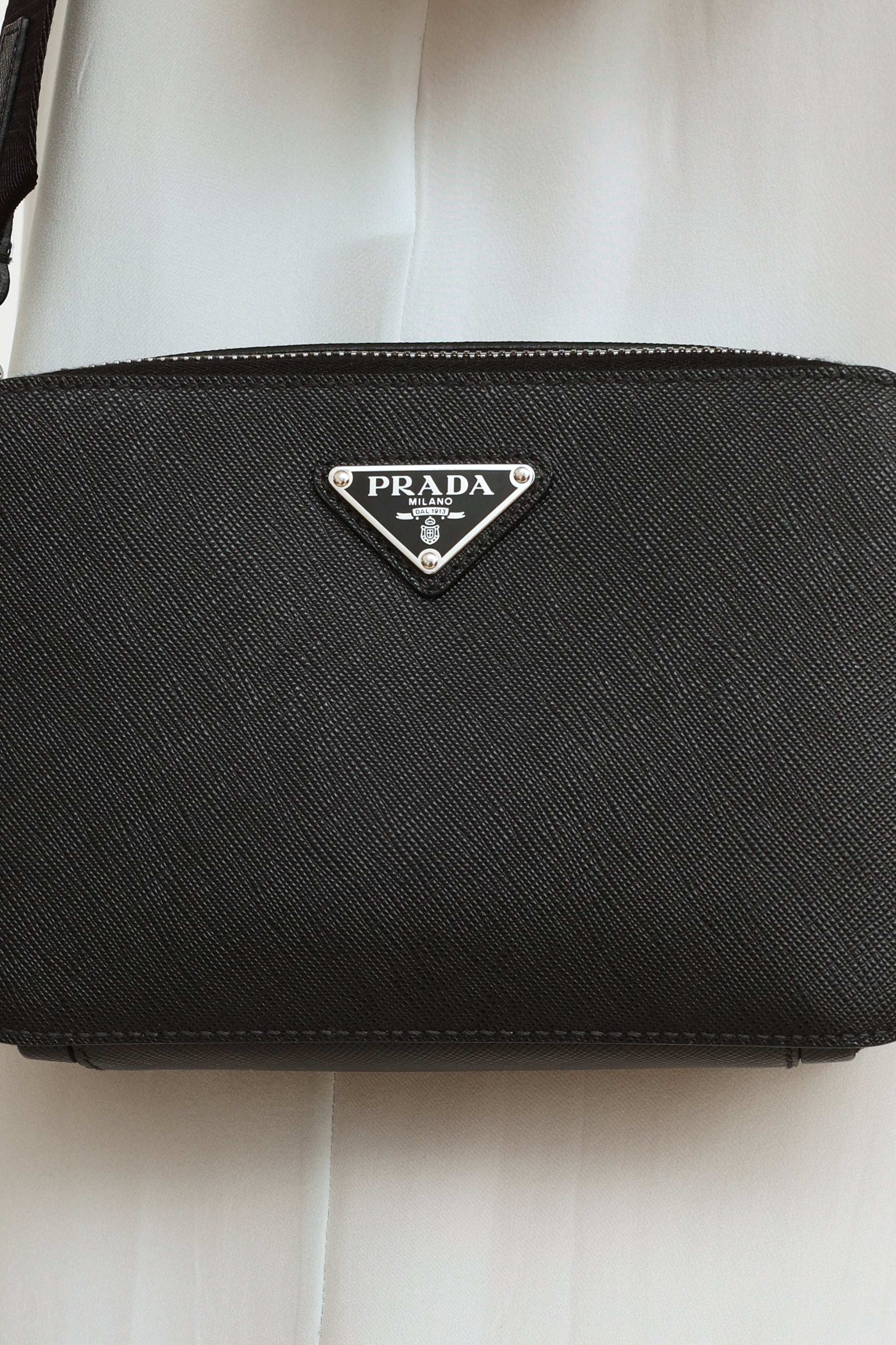 Prada // Black Saffiano Brique Bag – VSP Consignment