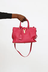 Saint Laurent // Fuchsia Leather Cabas Chyc Tote Bag – VSP Consignment