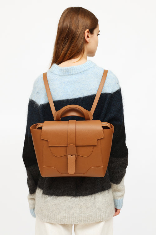 Senreve Brown Maestra Leather Backpack