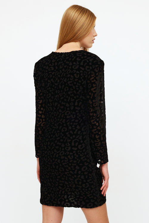 Smythe Black Printed Velvet Dress