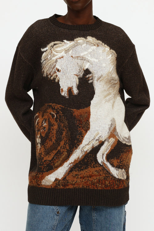 Stella McCartney Brown Printed Sweater