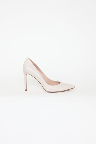 Stuart Weitzman Cream Pointed Toe Pumps