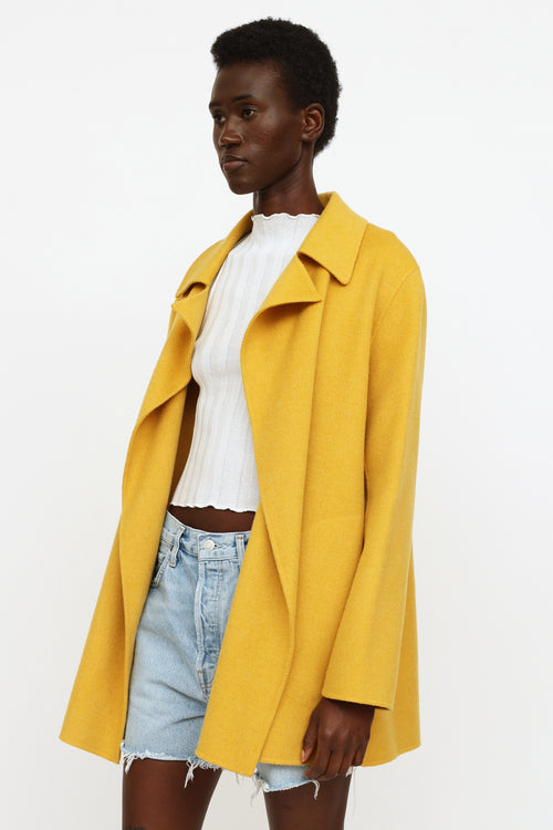 Theory Yellow Wool & Cashmere  Coat