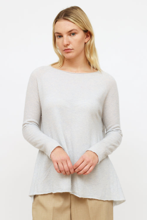 The Row Light Blue Cashmere Silk Sweater