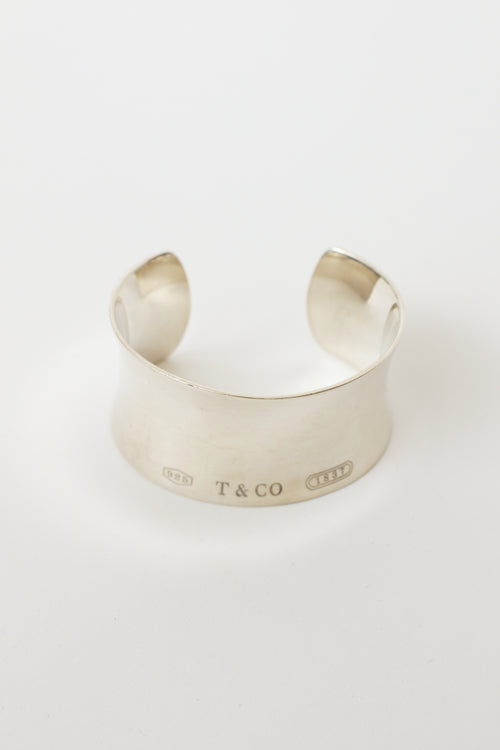 Tiffany & Co. Sterling Silver 1837 Wide Cuff Bracelet
