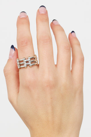 Tiffany & Co. Sterling Silver Gate Link Ring