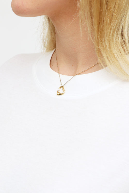 Tiffany & Co. 18K Open Heart Necklace