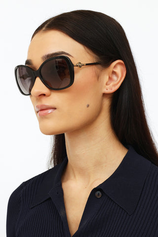 Versace Black Oversized Sunglasses